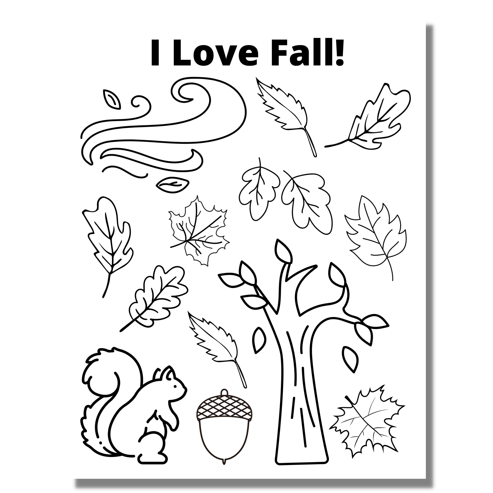 Fall coloring pages for kids â at home with zan printables