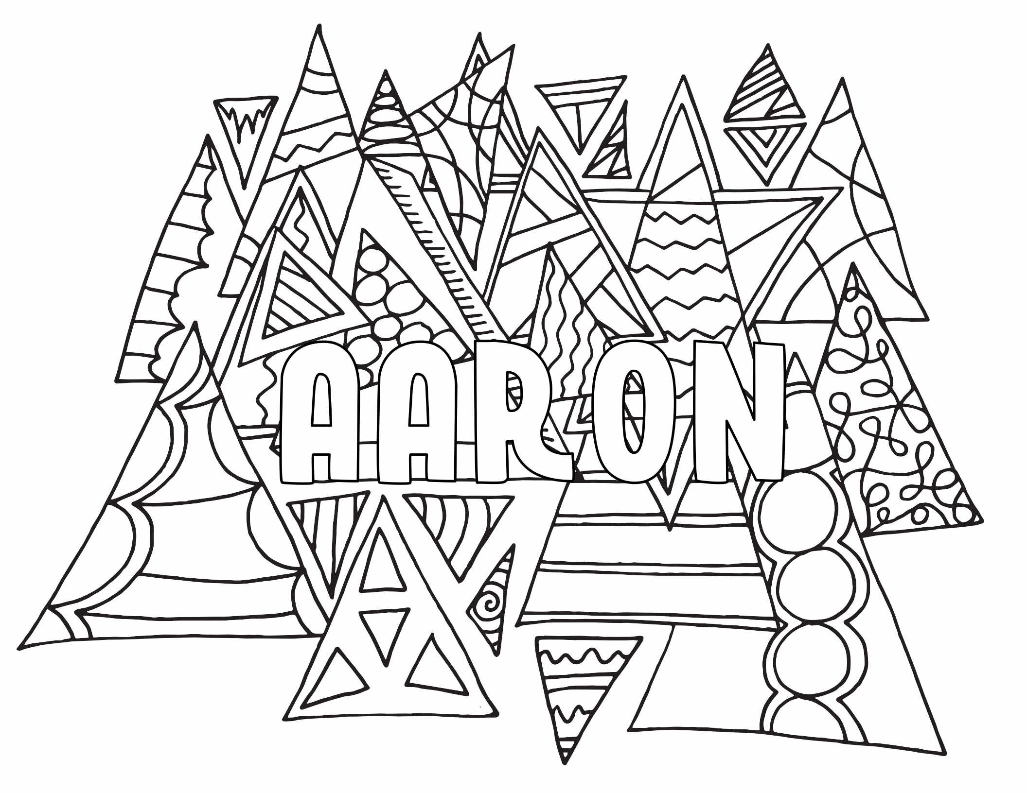Free aaron coloring pages â stevie doodles