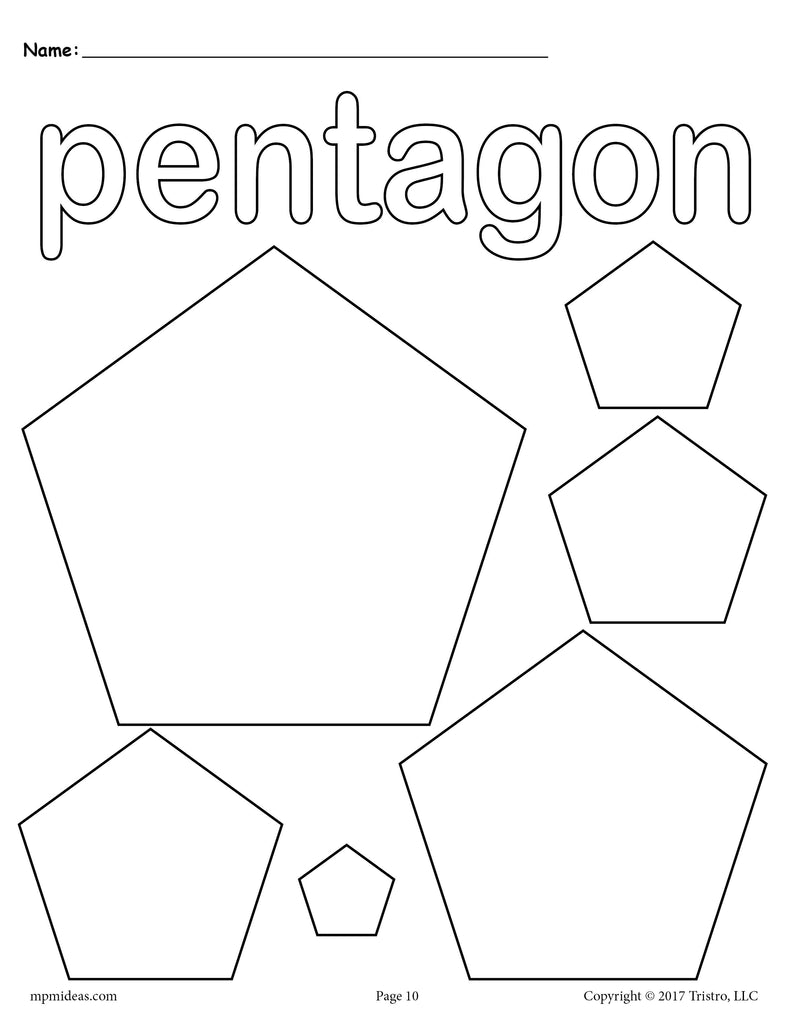Pentagons coloring page