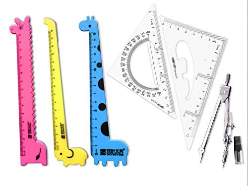 Oxe student math geometry setdrawing pass triangle ruler degree triangle math protractor degree and cute