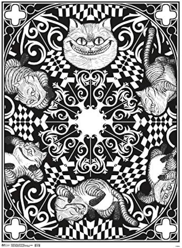 Disney coloring poster set for kids adults