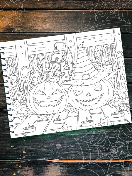 Halloween coloring book for adults by patrick bucoy â