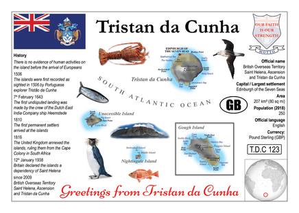Africa tristan da cunha motw postcards market