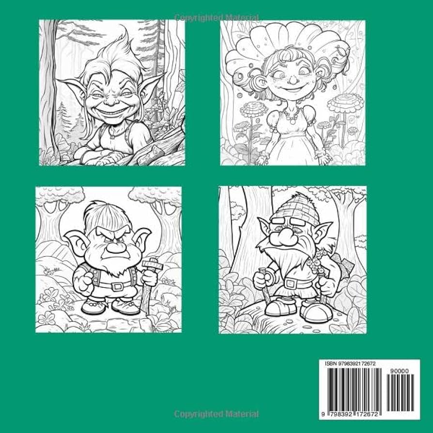 Troll loring book enchanted forest troll loring book for teens and adults publishing lor more books