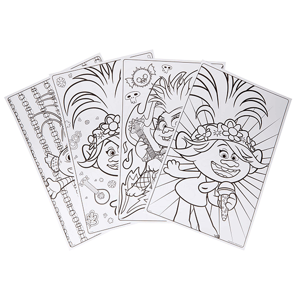 Crayola giant colouring pages trolls world tour jr toy company