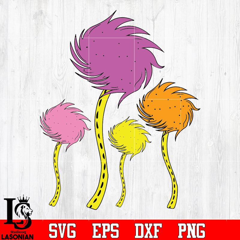 Lorax tree dr seuss svg dxf eps png file â