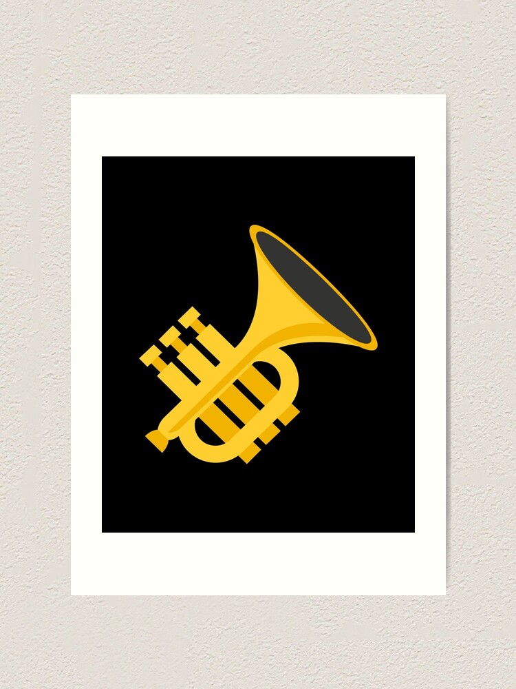 Emoji trumpet art print for sale by roarr
