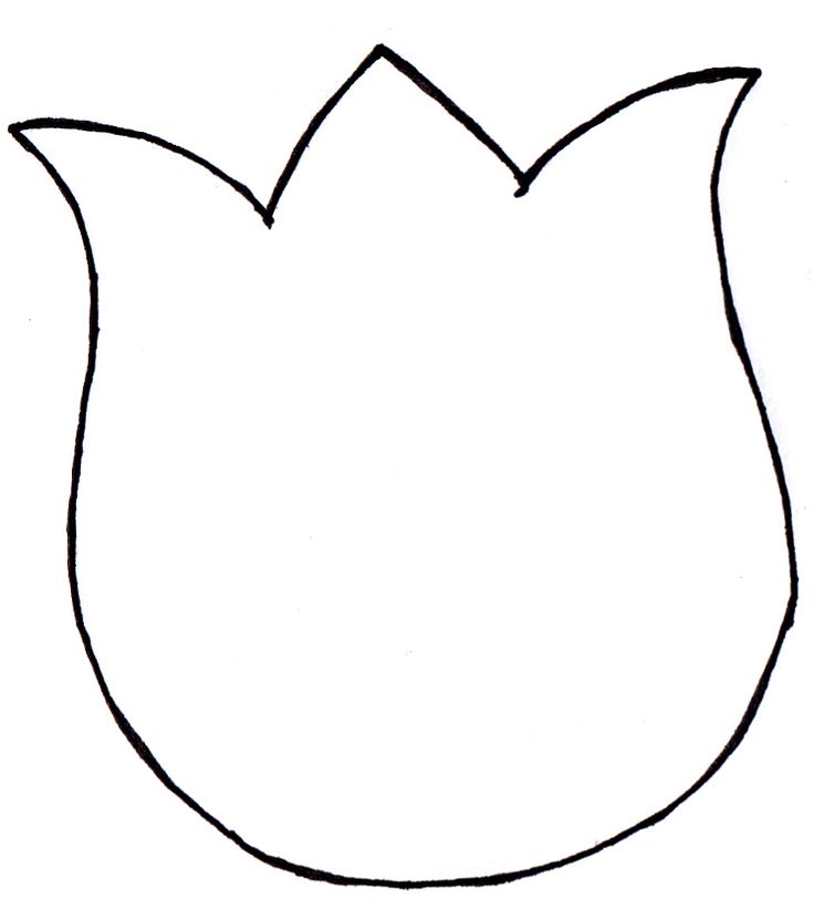 Free printable tulip flower template