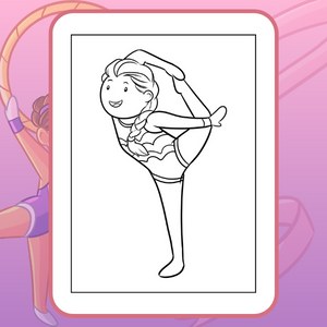 Gymnastics coloring book for girls gymnastic coloring pages for little girls who love exercises gymnast gift perfect for young gymnasts ages