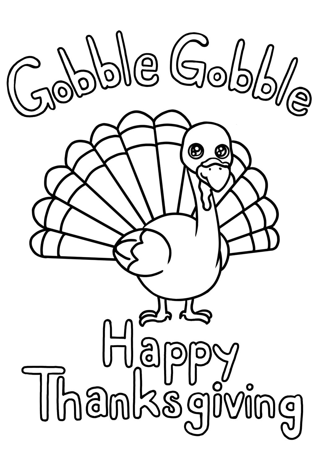 Turkey day blank coloring page by bobcatburgerface on