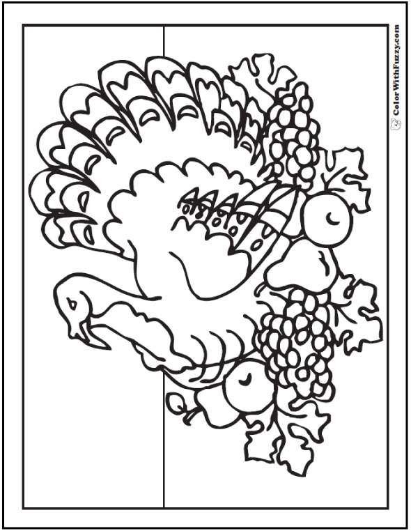 Thanksgiving coloring for kids customizable