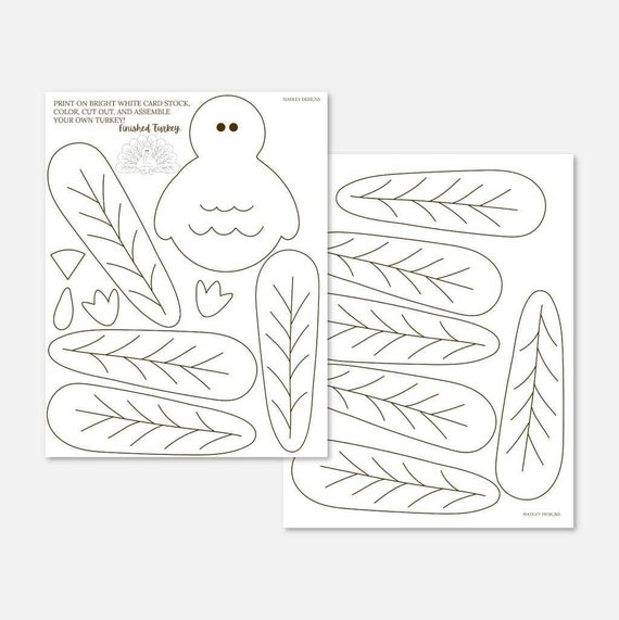 Turkey craft template diy turkey craft printable fall craft for kids fall craft kits for adults fall craft ideasfall craft supplies