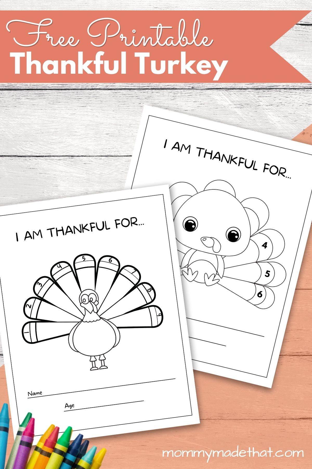 Thankful turkey printable