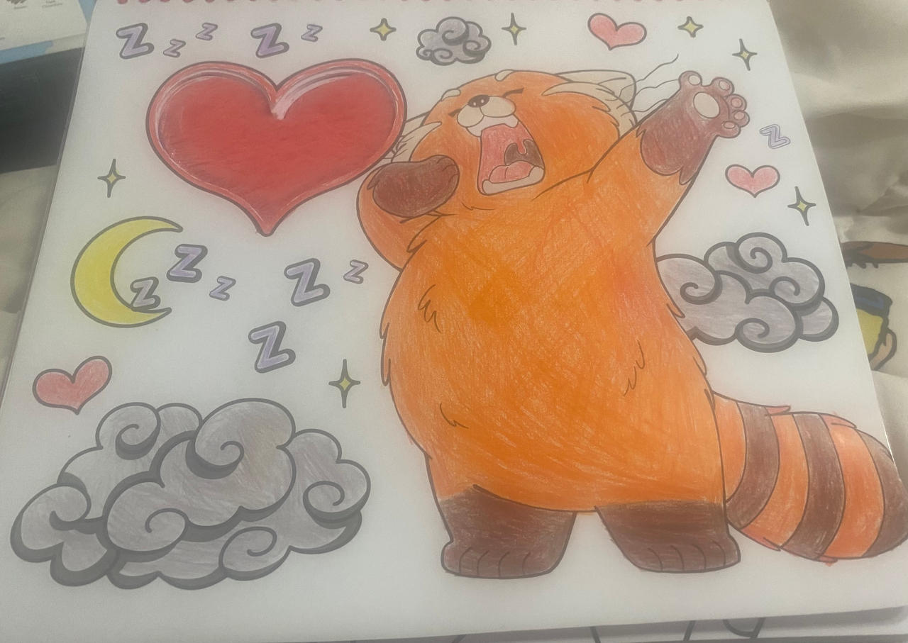 Mei lee panda form turning red coloring book by tobyxtinaeva on
