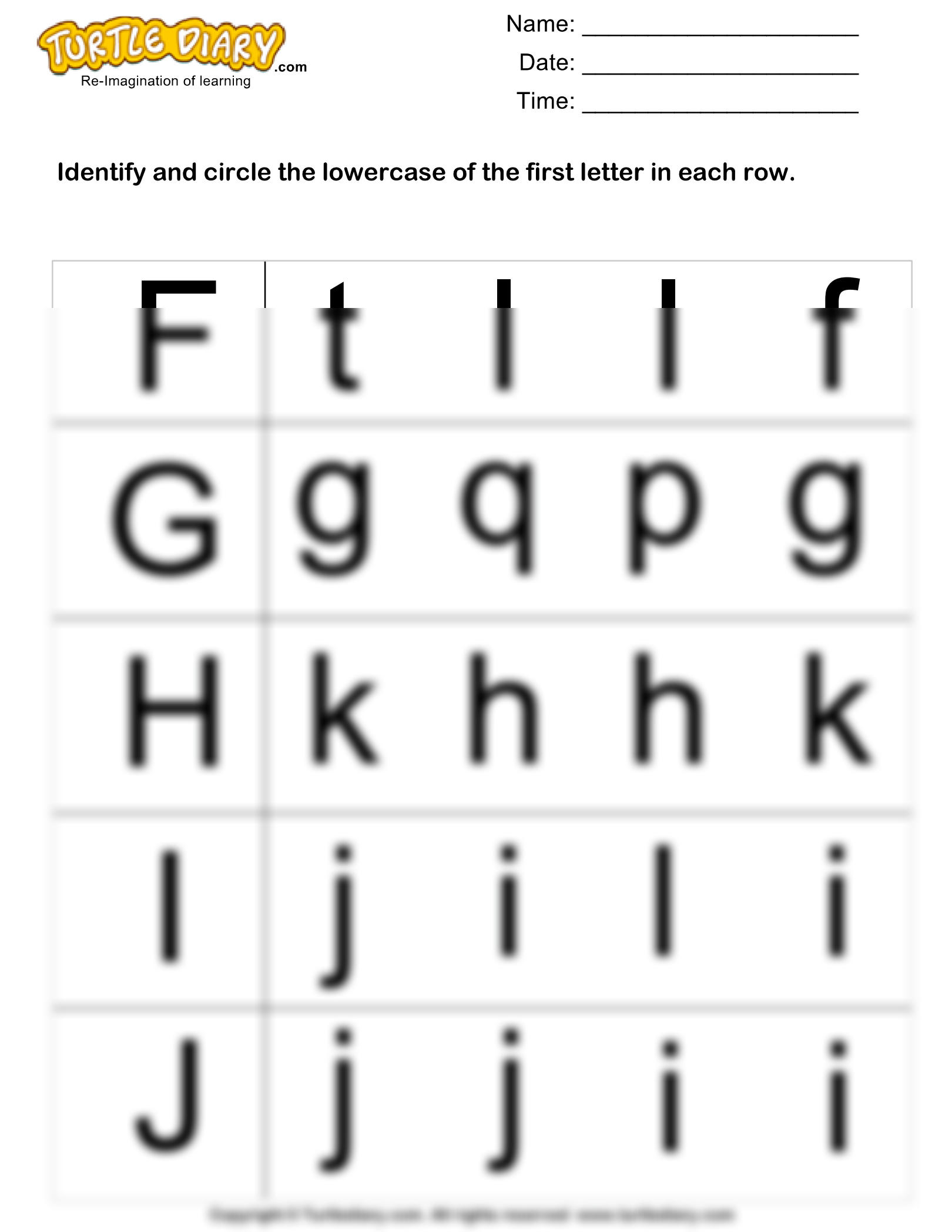 Solution lowercase letter recognition f g h i j
