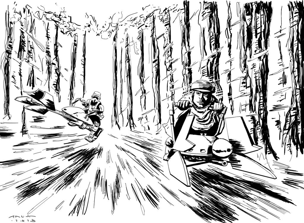 Speederbikes coloring page by antonvandort on