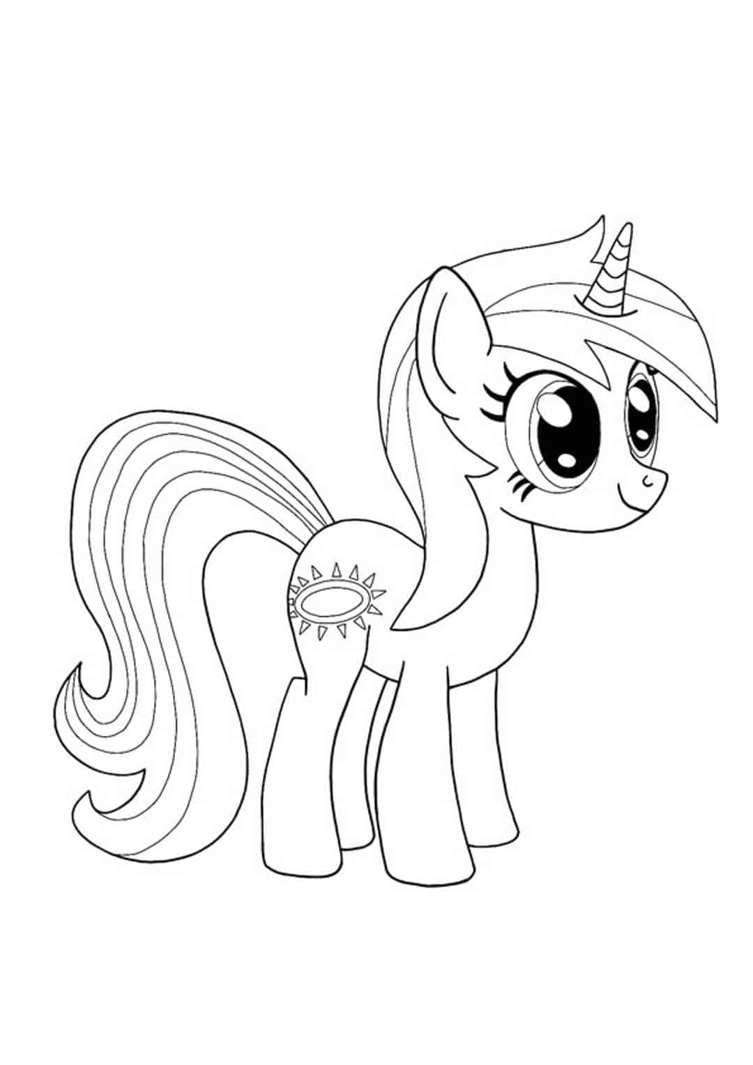 My little pony unicorn coloring pages