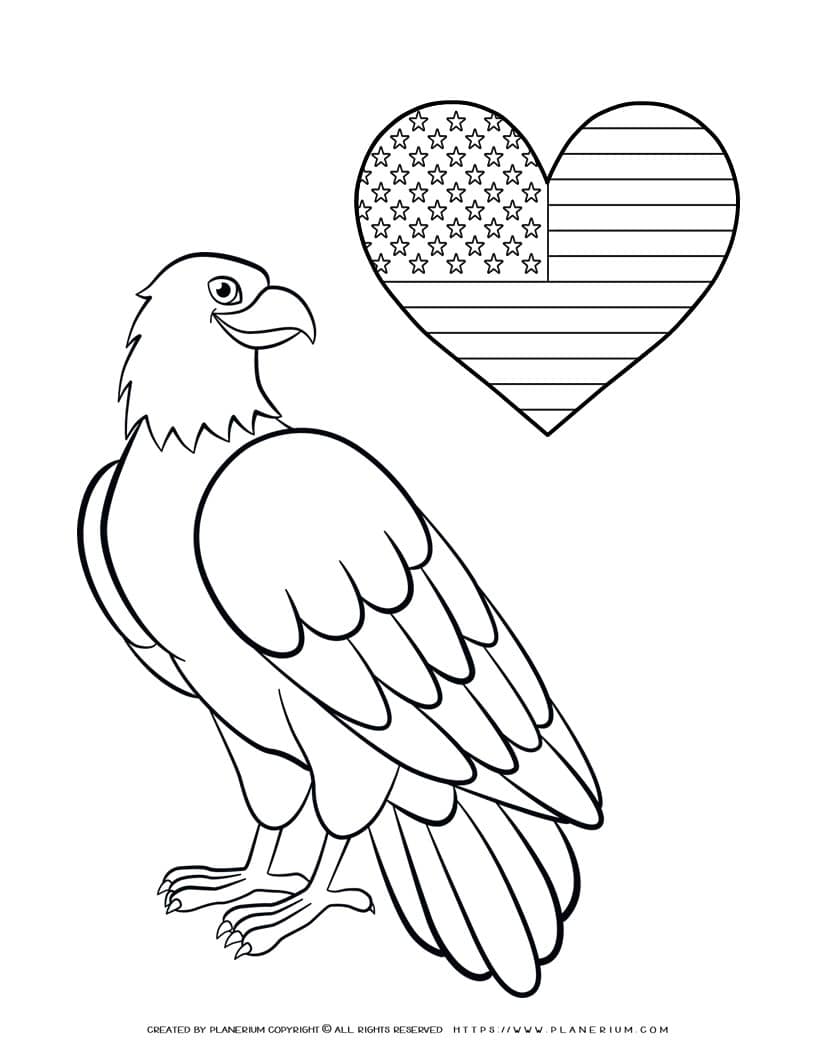 American coloring page