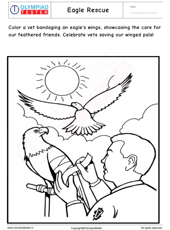 Vet colorg page eagle rescue olympiad tester