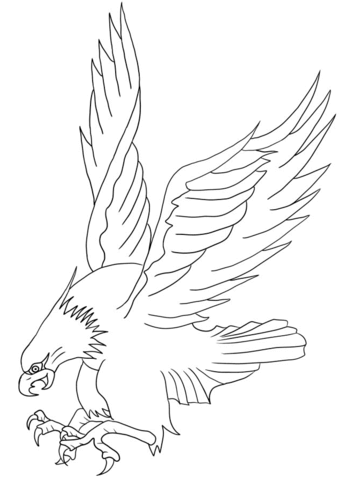 Bald eagle attacking coloring page free printable coloring pages