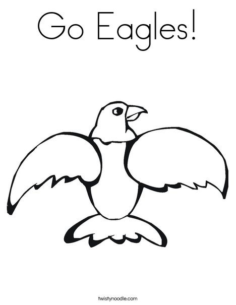 Go eagles coloring page