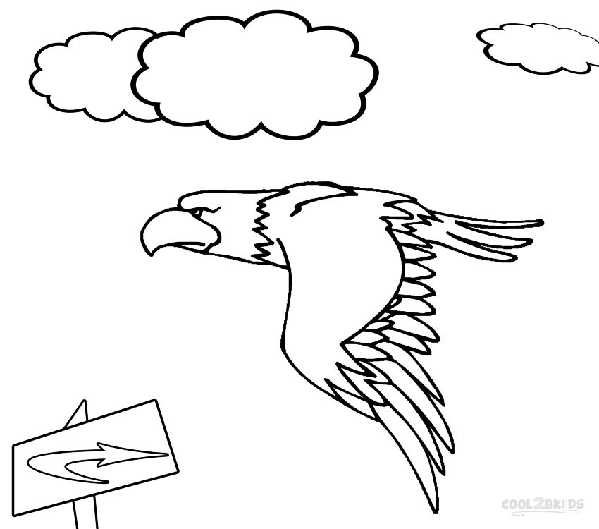 Printable bald eagle coloring pages for kids