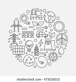 Energy source vector art graphics