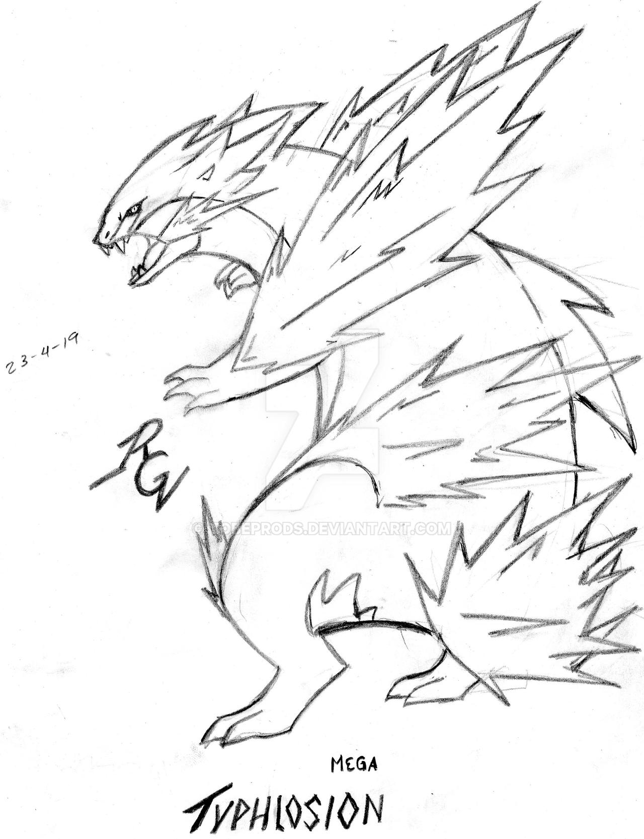 Concept mega typhlosion by tobeprods on