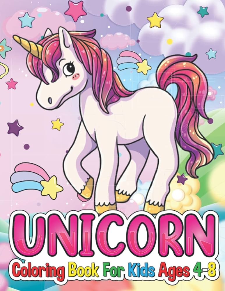 Unicorn coloring book for girlskidsgirltoddlerprincesscolor activitychildrens booksbig fun at any age unicorn coloring book uunicorall ages color activitycute dark alexey books