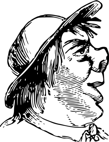 Vintage ugly man coloring page free printable coloring pages