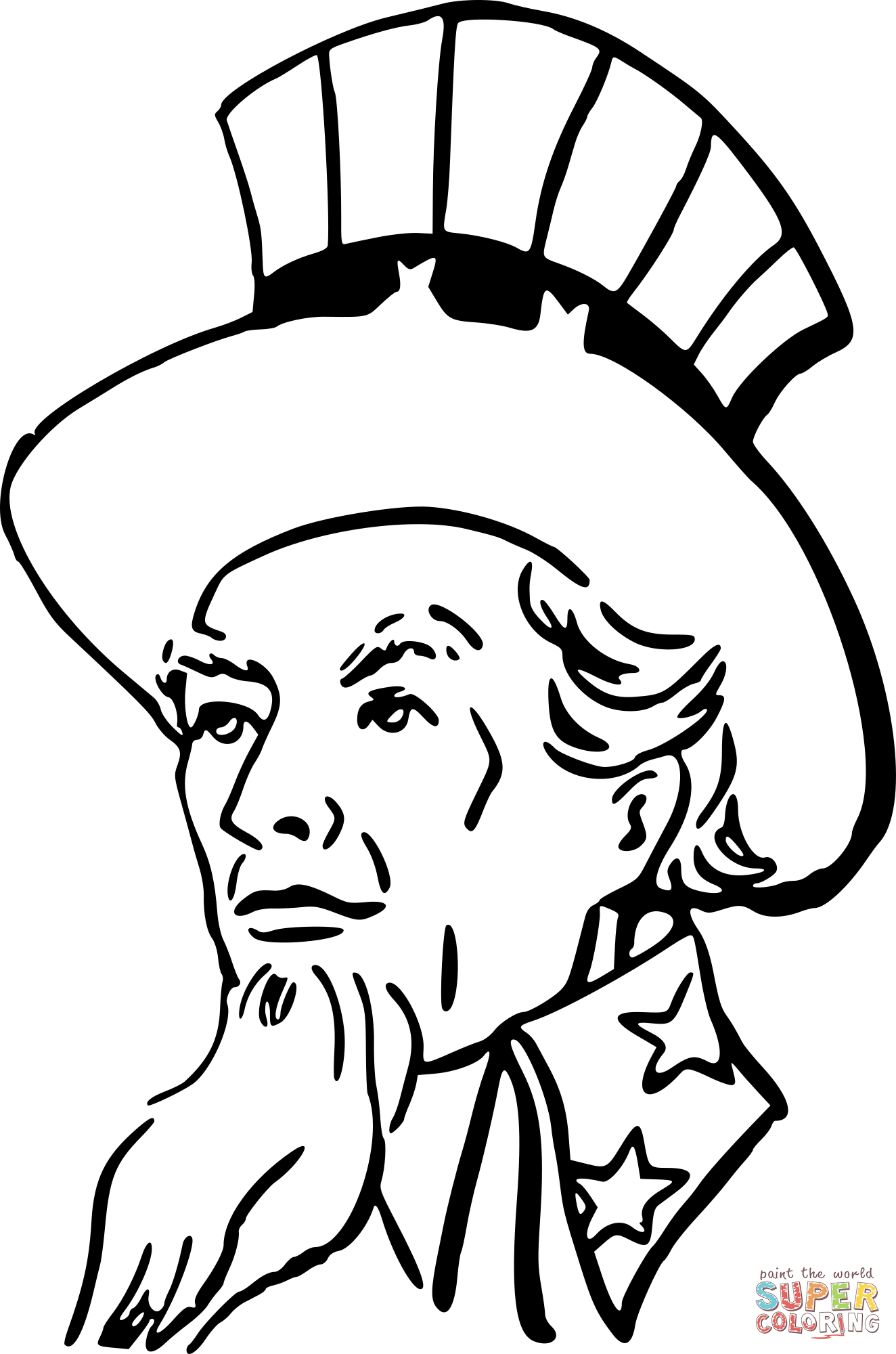 Vintage uncle sam coloring page free printable coloring pages