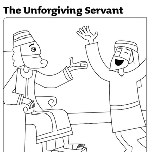 The unfiving servant coloring page