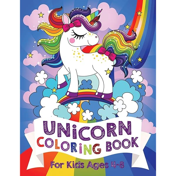 Unicorn coloring book for kids ages