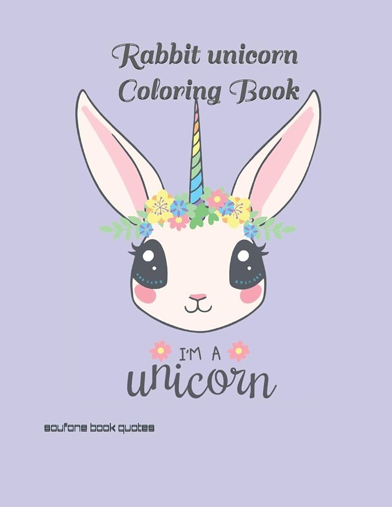 Rabbit unicorn coloring book rabbit unicorn coloring book for kids ages