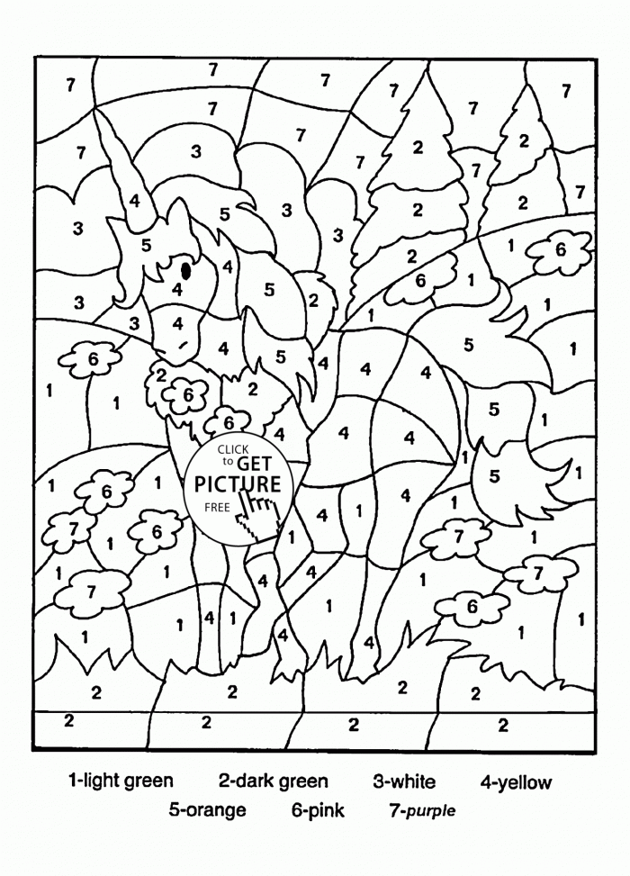 Unicorn coloring page worksheets