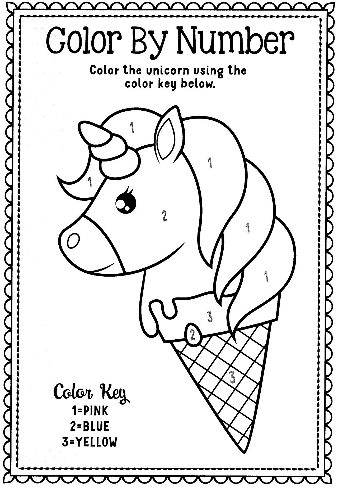 Unicorn coloring page by magnificent