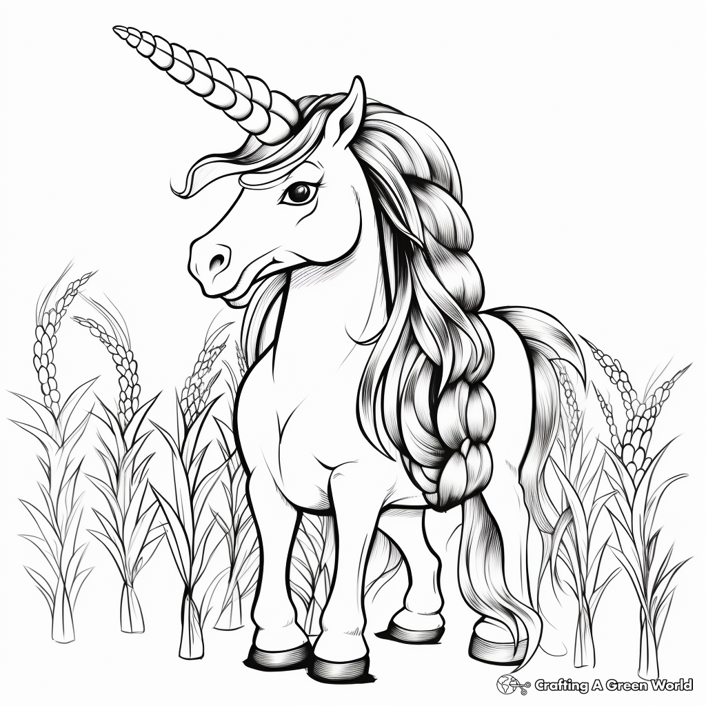 Rainbow corn coloring pages