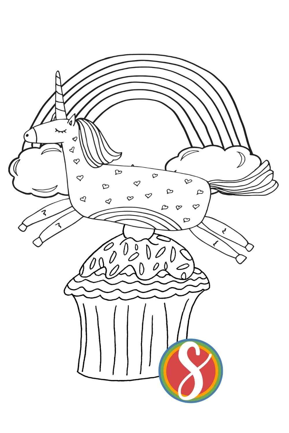 Free cupcake coloring pages â stevie doodles