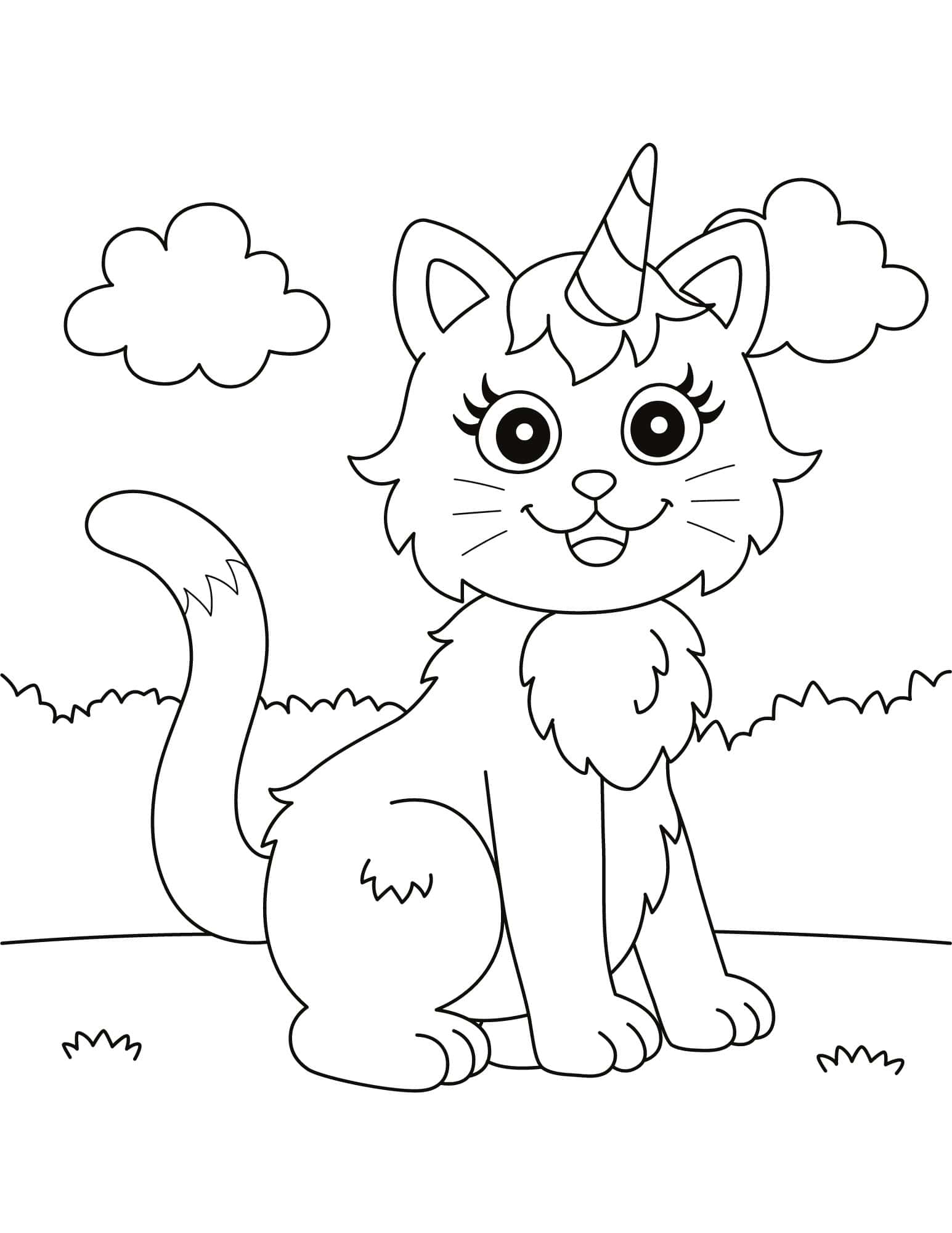 Magical unicorn coloring pages for kids and adults