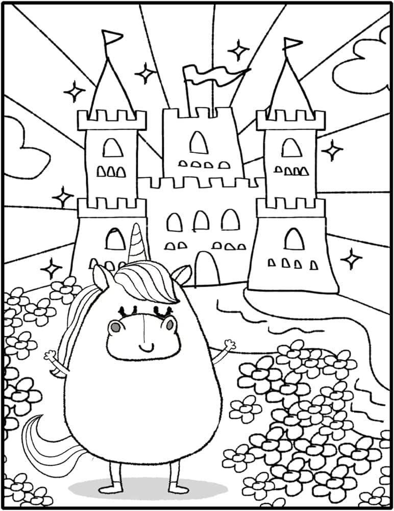 Unicorn coloring book pig in jeans li brenda books