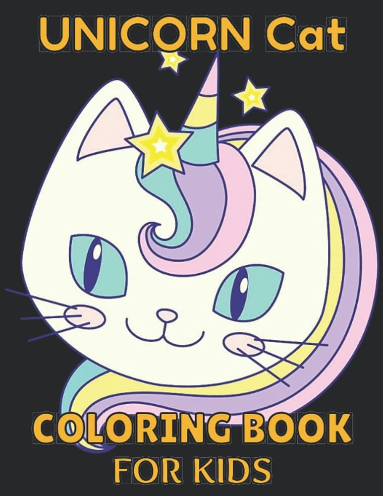 Unicorn cat coloring book for kids wonderful unicorn cats coloring pages beautiful unicorn cats coloring book for kids wonderful unicorn cats coloring pages publishing jubin books books
