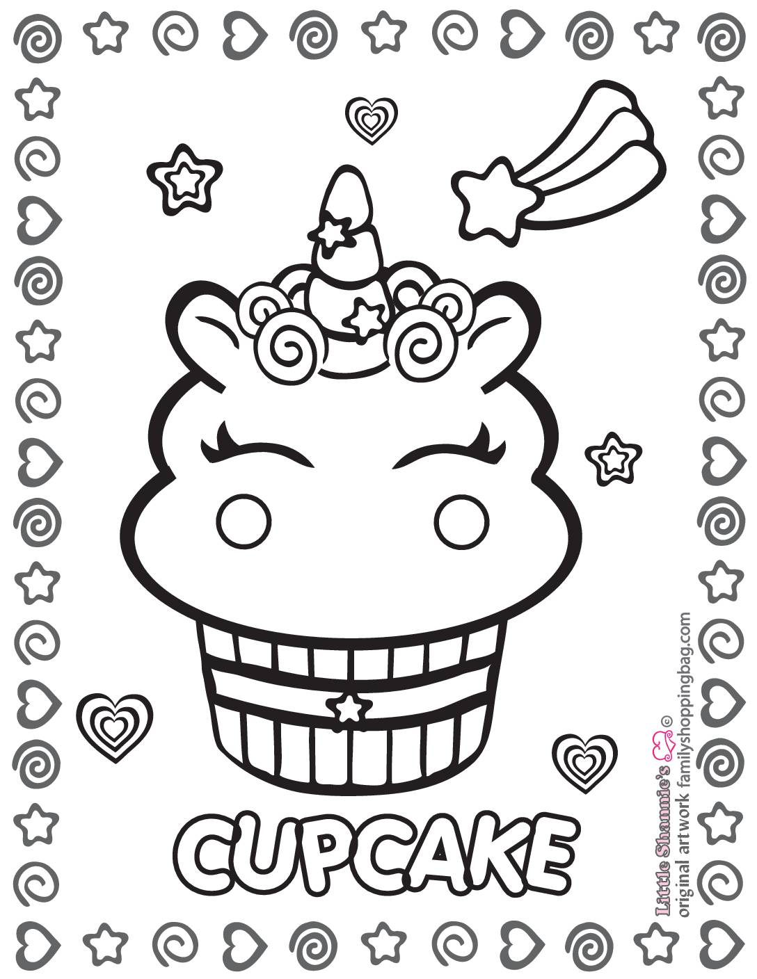 Coloring page unicorn
