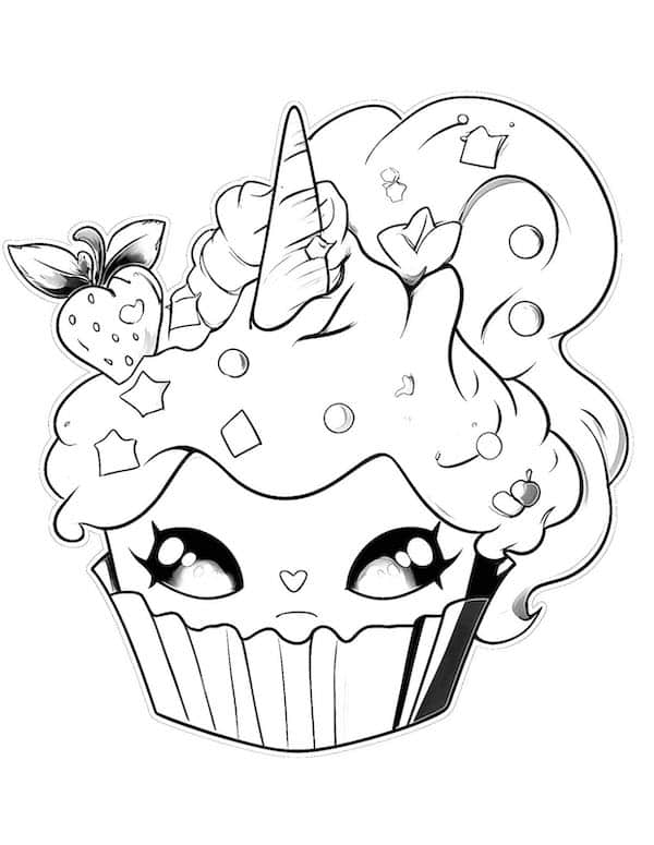 Irresistible cupcake coloring pages for kids and adults