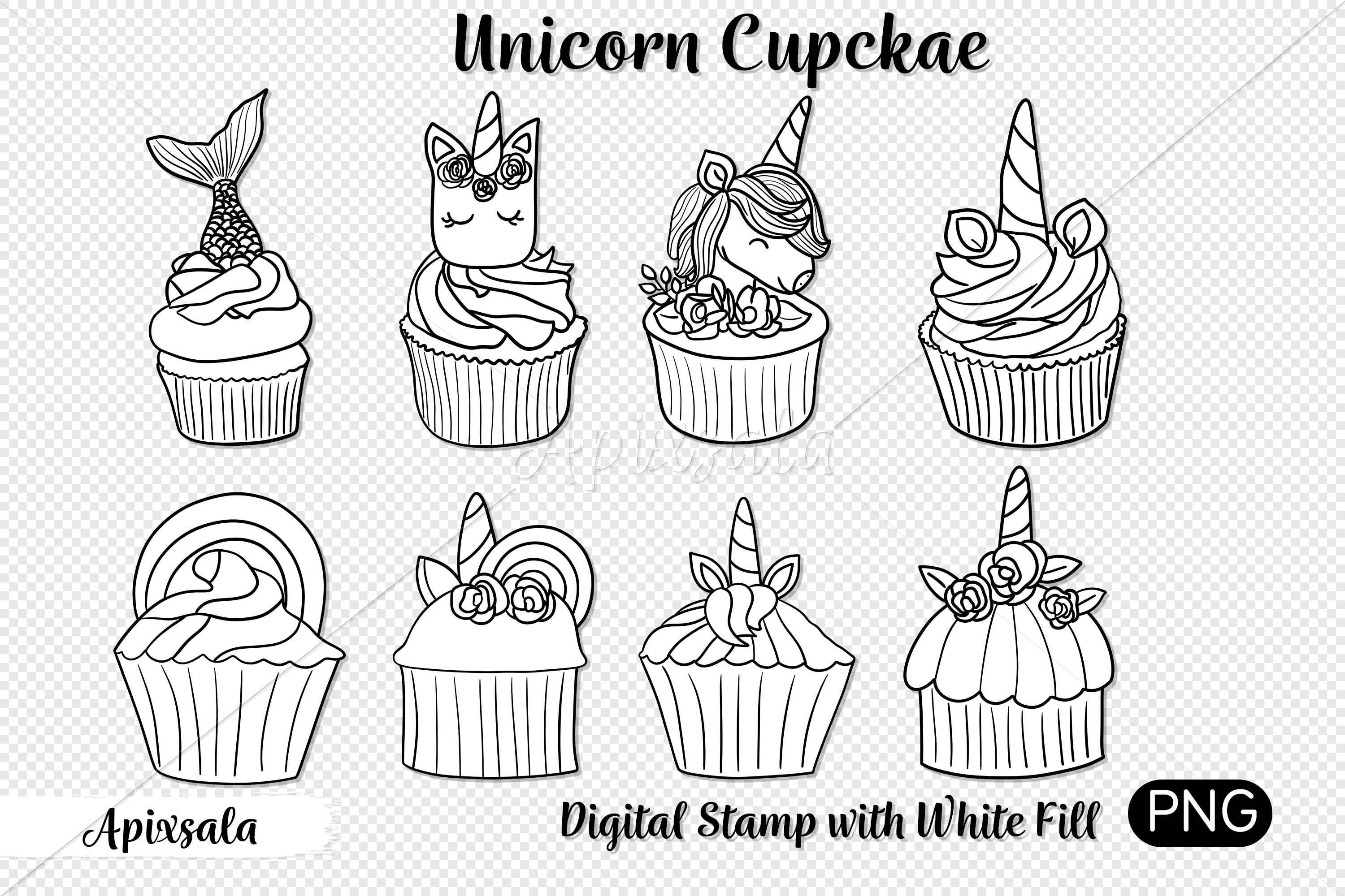 Unicorn cupcake svg cut files