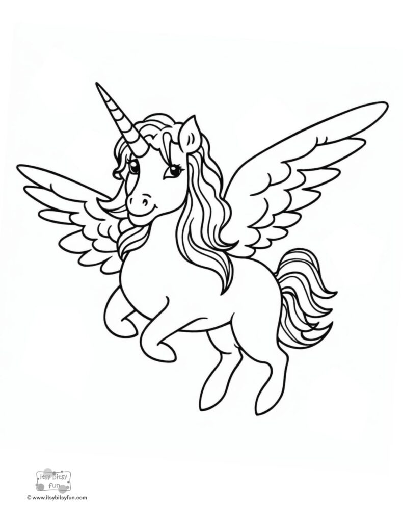 Free printable unicorn coloring pages