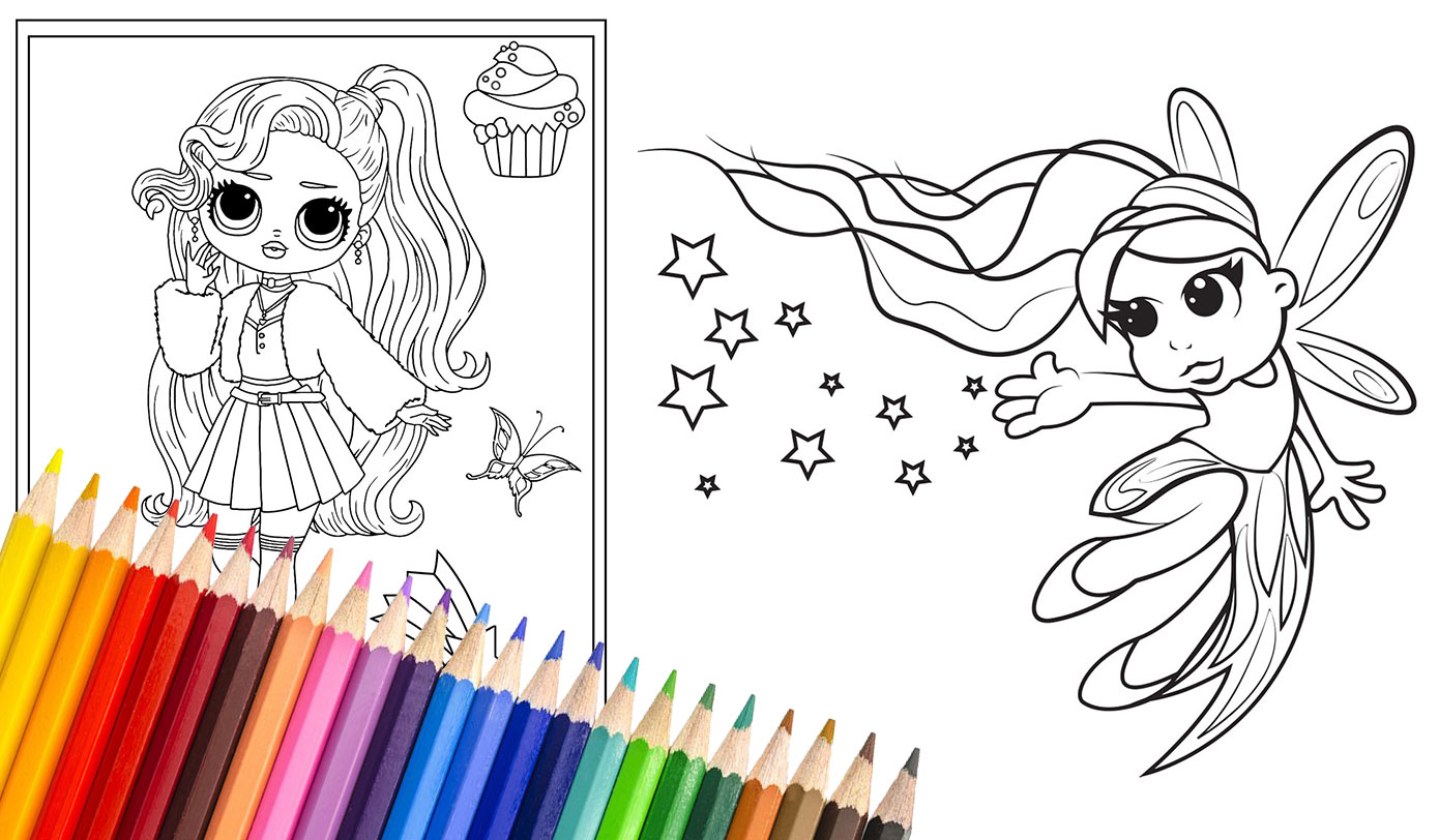 Pages for girls fashion unicorns fairies and many more for free