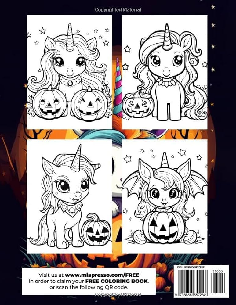 Unicorn halloween coloring book kawaii unicorn coloring book halloween unicorn coloring books for kids cute coloring book toddler coloring book adorable unicorns with halloween costumes presso mia books