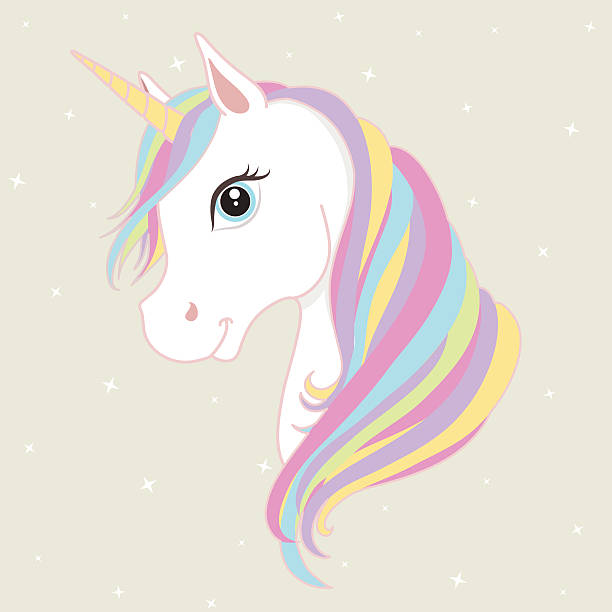Unicorn horn on white stock illustrations royalty