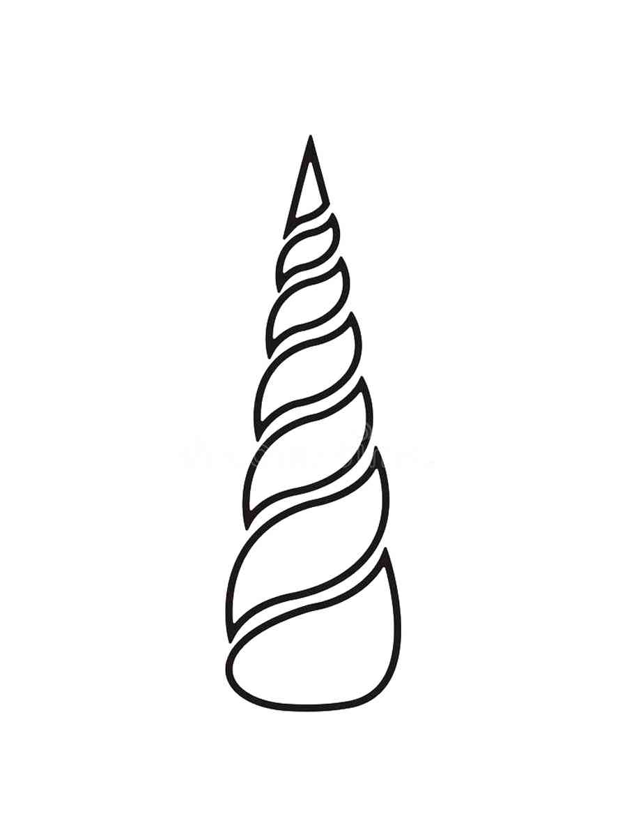 Unicorn horn coloring pages
