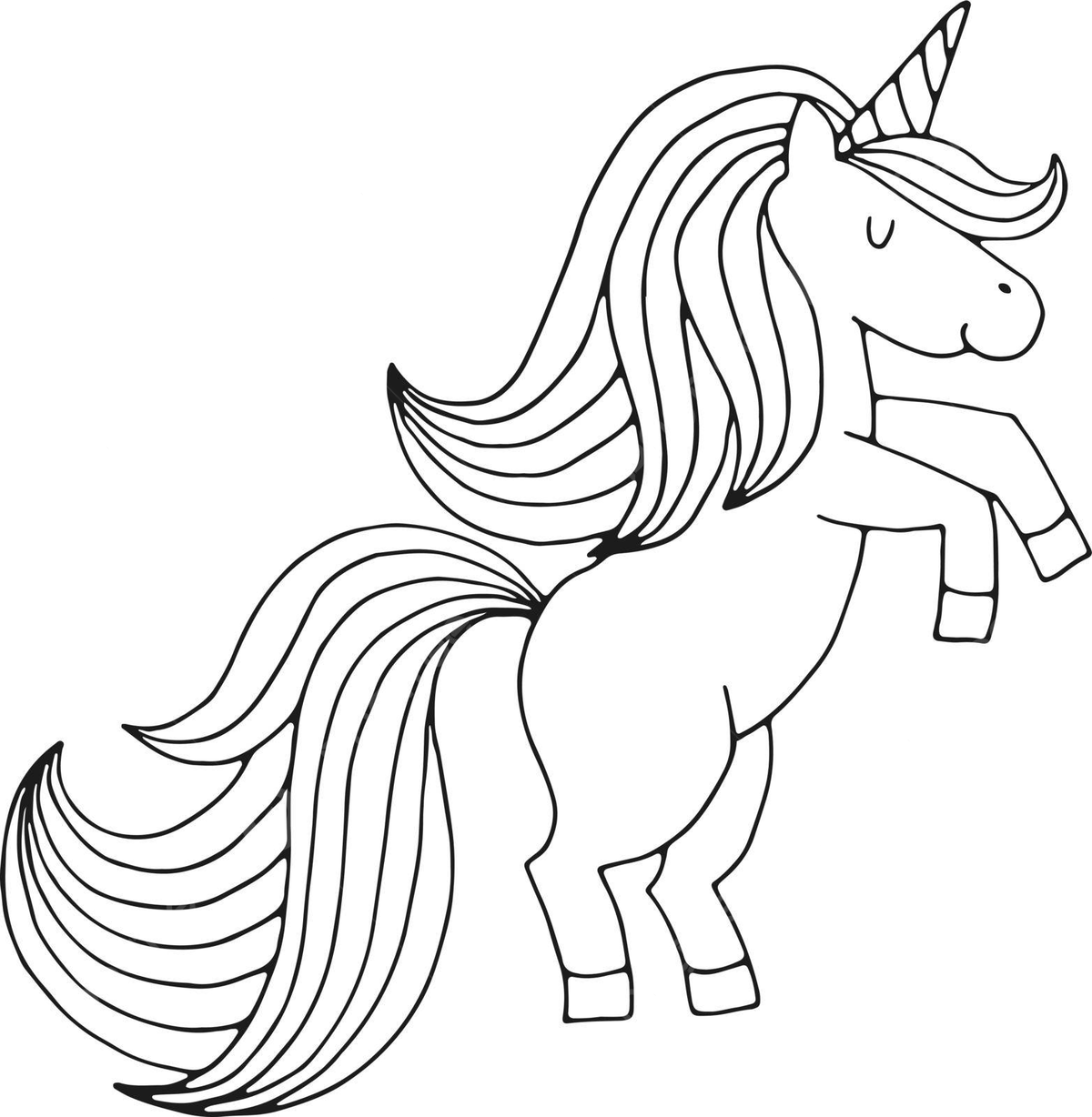 Jumping unicorn child coloring book magic creature printable print horse vector horse drawing book drawing unicorn drawing png and vector with transparent background for free download